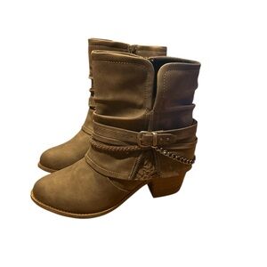 NEW IN BOX NWT JELLYPOP LOS ANGELES ANKLE CUFF ZIP UP HEELED BOOTIES BOOTS